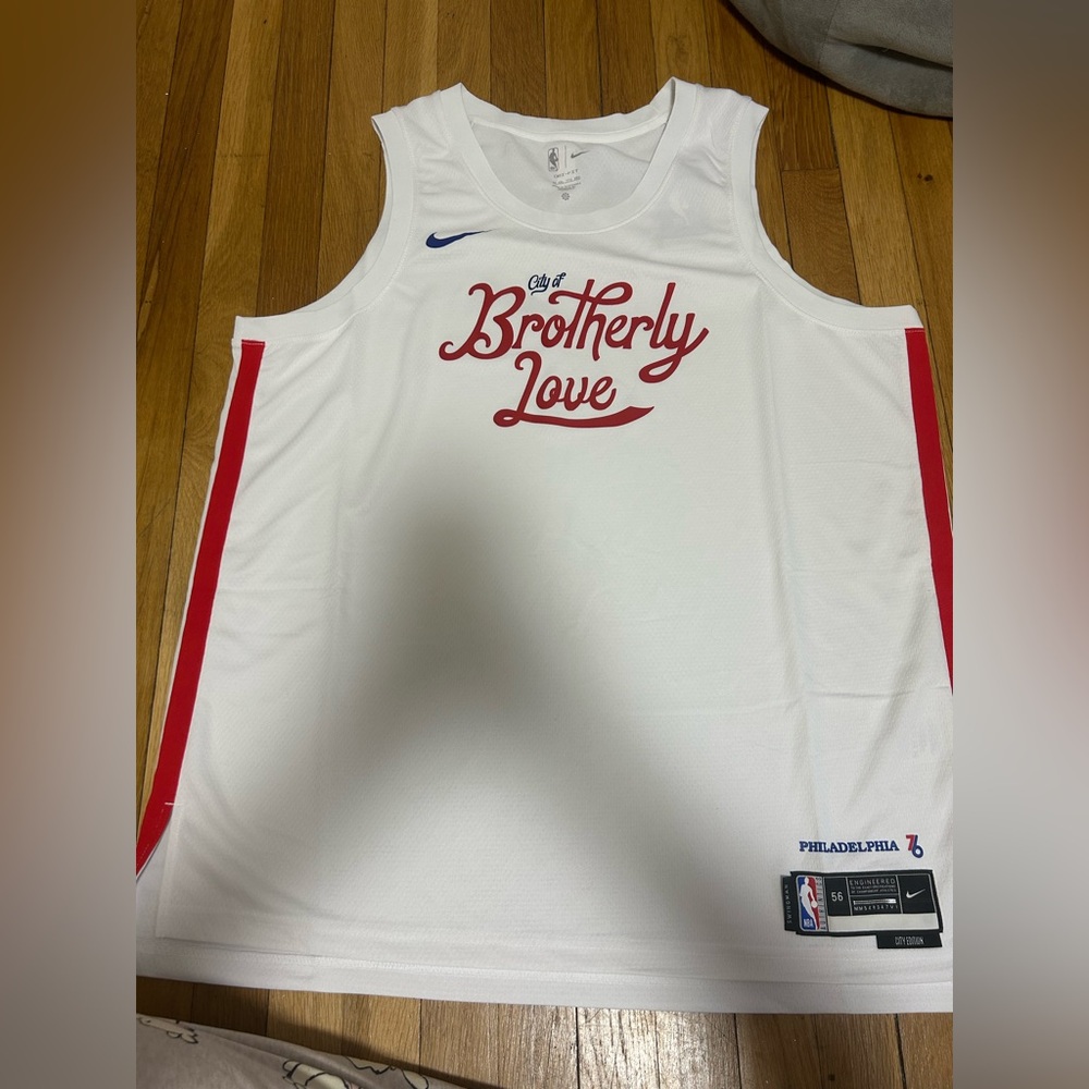 NBA Philadelphia White & Red "Brotherly Love" Jersey